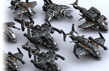 3DRT-Sci-Fi Gunships – Free Download