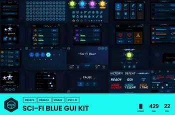 GUI Kit – SciFi Blue – Free Download