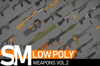 Low Poly Weapons VOL.2 – Free Download