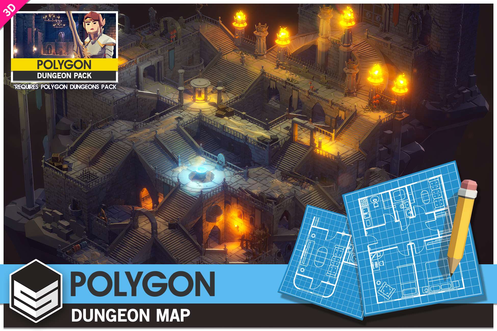 polygon dungeon pack free download