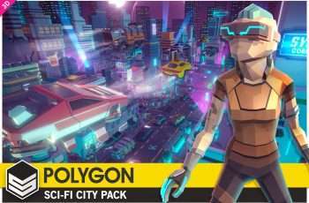 POLYGON Sci-Fi City – Low Poly 3D Art by Synty – Free Download