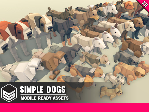 Simple Dogs - Cartoon Animals - Free Download | Unity Asset Collection