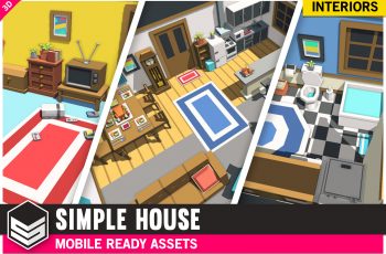 Simple House Interiors – Cartoon assets – Free Download