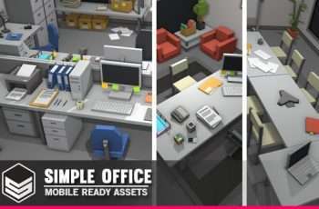 Simple Office Interiors – Cartoon assets – Free Download