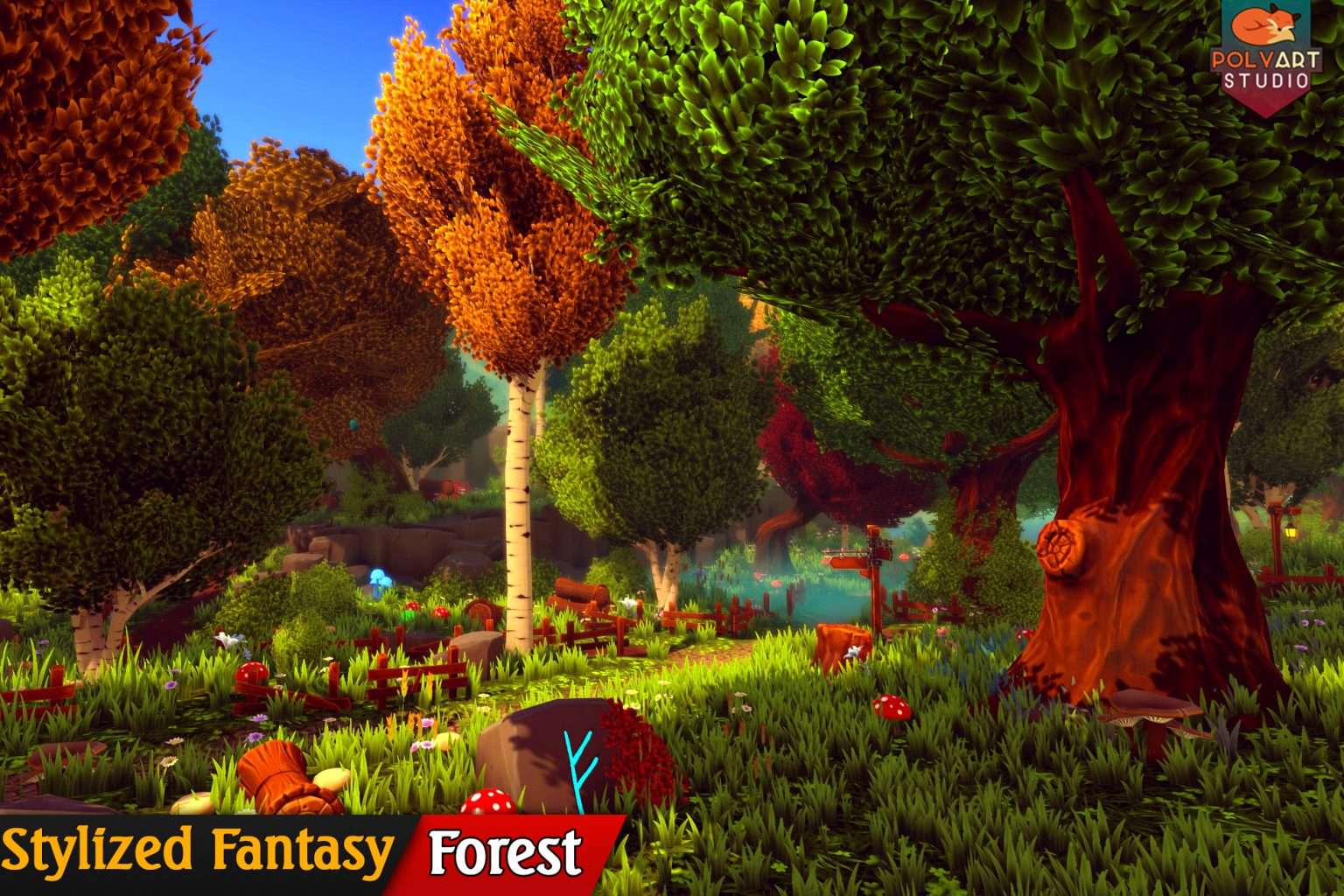 Stylized Fantasy Forest Environment Free Download Unity Asset Collection