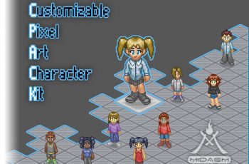 Customizable Pixel Art Character Kit – Free Download