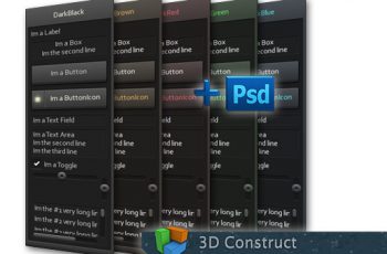 Dark GUI Skin – PSD – Free Download