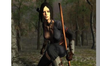 Female Archer Animated Character – Free Download