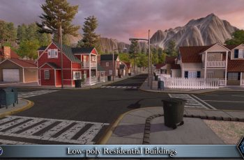 Residential Houses Low-poly 3D model – Free Download