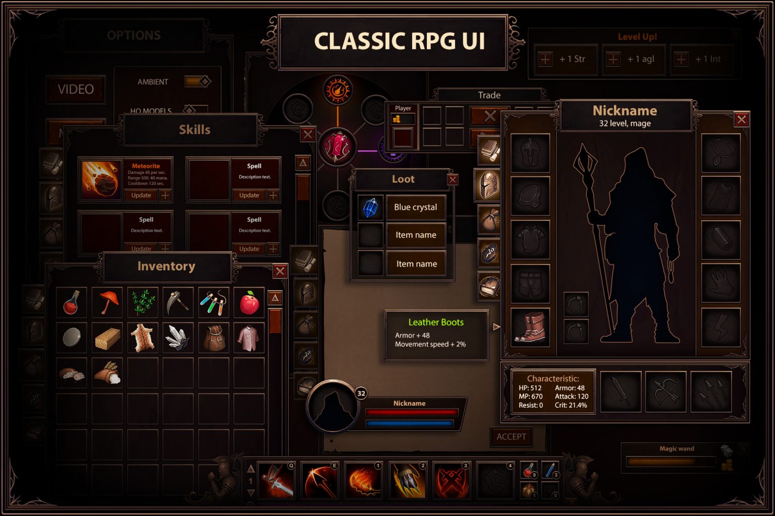 Classic RPG GUI - Free Download | Unity Asset Collection