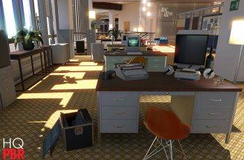 HQ PBR Retro Office Environment – Free Download