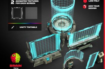 Sci-fi Holographic Screens / Low Poly – Free Download