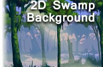 Hand Painted 2D Swamp Background – Free Download