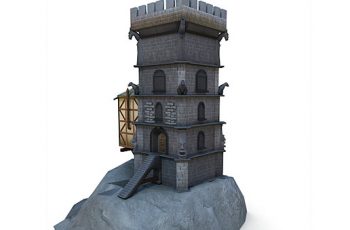 Medieval Building 38 Wizard Tower – Free Download