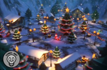 Christmas Log Village Pack (Interior / Exterior) – VR/Mobile – Free Download