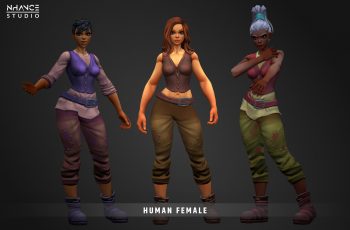 Modular Fantasy Stylized Human Female – Free Download