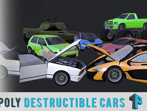 Low Poly Destructible Cars Free Download Unity Asset