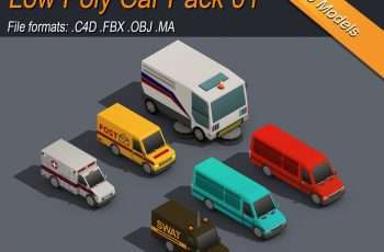 Low Poly Car Pack 01 Isometric – Free Download