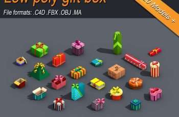 Low Poly Gift Box Isometric – Free Download