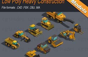 Low Poly Heavy Construction Machinery Equipment Industrial – Free Download