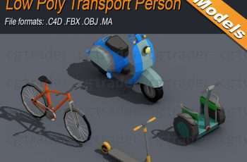 Low Poly Transport Person Isometric Low-poly 3D model – Free Download