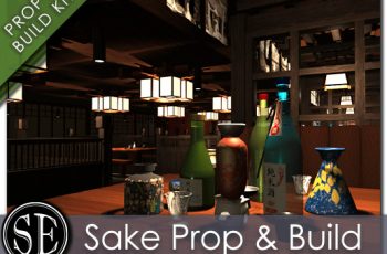 Sake Glassware Prop Pack and Modular Build Kit – Free Download