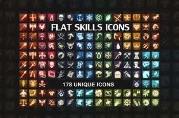 Flat Skills Icons – Free Download