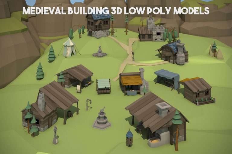MEDIEVAL BUILDING 3D LOW POLY MODELS - Free Download | Dev Asset Collection