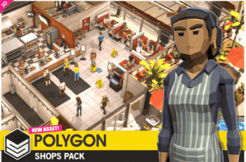 POLYGON Shops Pack – Low Poly 3D Art by Synty – Free Download