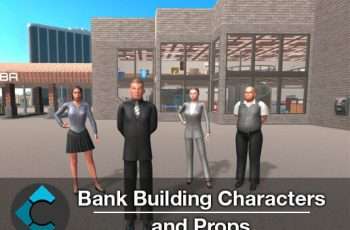 Bank Building Character and Props – Free Download