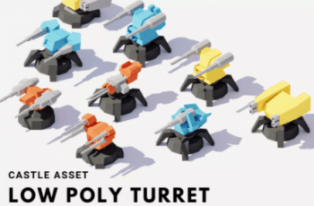 3D Low Poly Turrets – Free Download