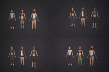 LOW POLY CHARACTERS CUSTOMIZABLE/MODULAR (MALE AND FEMALE) – Free Download