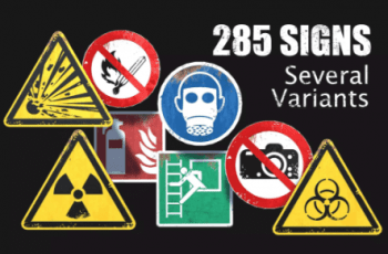 Hazard & Safety 285 signs collection (ISO 7010) – Free Download