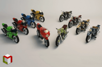 Low Poly Motorcycle Pack 01 – Free Download