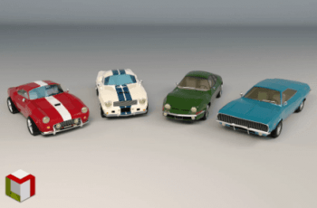 Low Poly Muscle Car Pack – Free Download