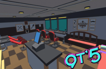 9t5 Low Poly Barber Shop – Free Download