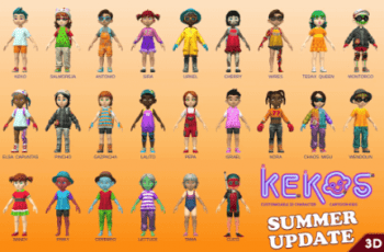 Kekos – Customizable 3D Character Cartoon Kids – Free Download