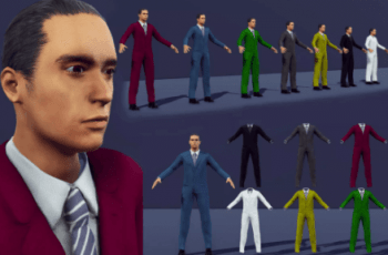Male Character With Suite – Free Download