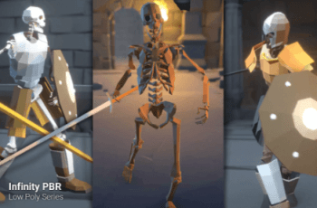 Low Poly Character – Skeleton Warrior – Fantasy RPG – Free Download