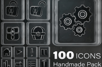 100 Handmade Icons Pack – Free Download