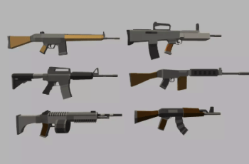 Polygonal Modern Weapons Asset Package – Free Download