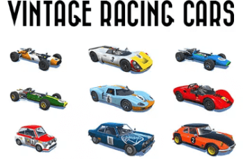 Vintage Racing Cars Pack – Free Download