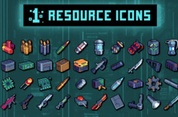 CYBERPUNK WEAPONS AND AMMO PIXEL ART 32×32 ICON PACK – Free Download