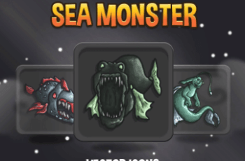 SEA MONSTER GAME ICON SET – Free Download