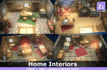 Retro Dungeons : Modular House Interiors – Free Download