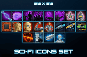 SCI-FI SKILL ICONS 2 – Free Download