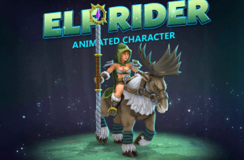 Elf rider female animated character – Free Download