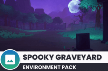 Spooky Graveyard – Stylized Fantasy Environment – Free Download