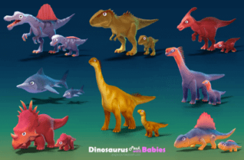Dinosaurus Pack with Babies – Free Download
