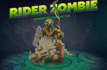 Rider zombie animated character – Free Download